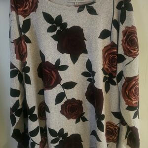 Floral Print Sweater